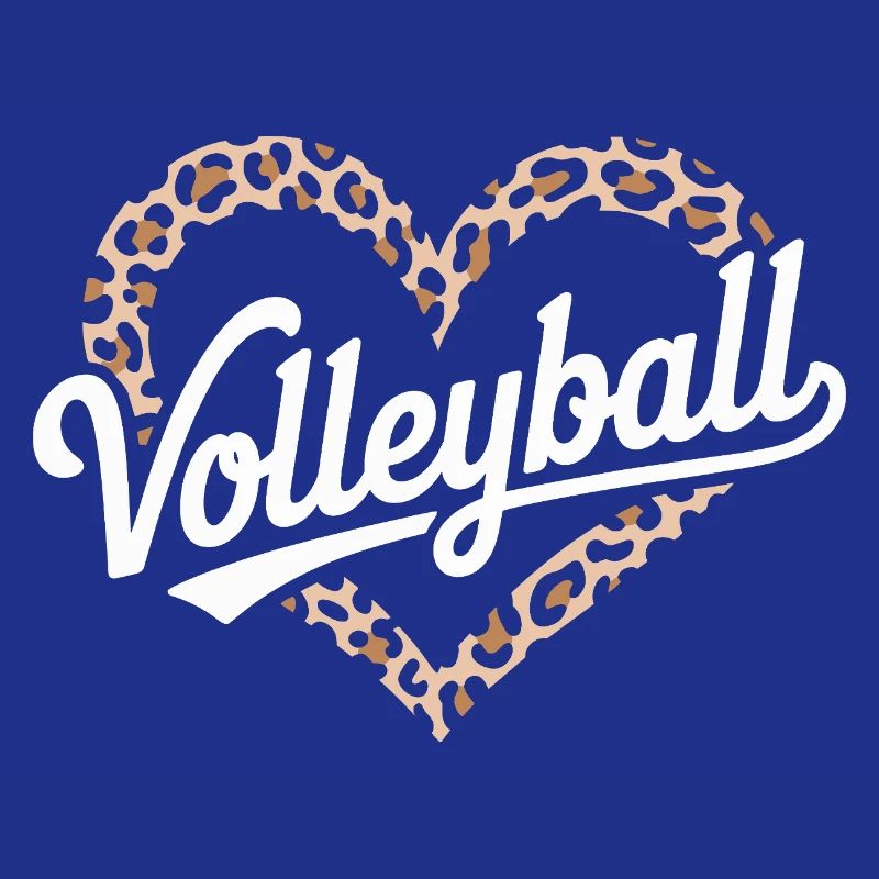 Conception de volley-ball en forme de cœur de léopard
