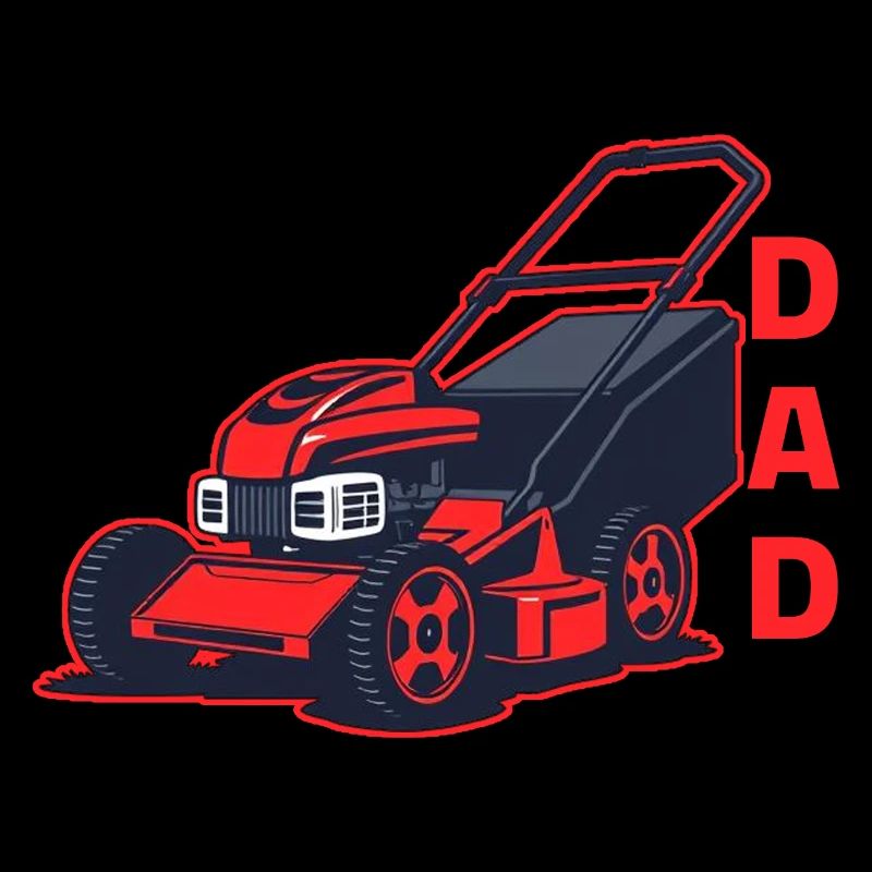 Père tondeuse à gazon