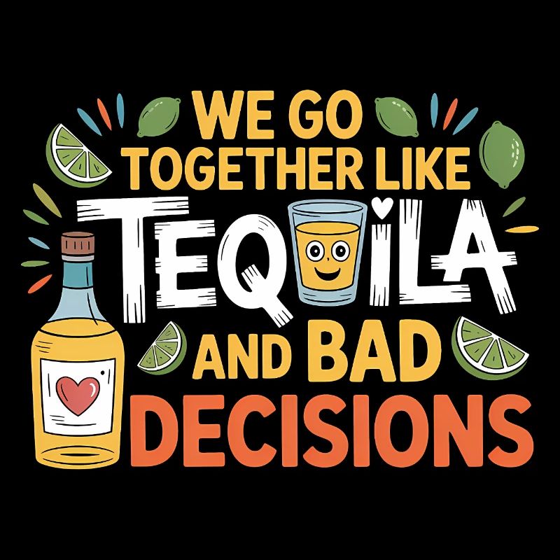 Tequila & Bad Decisions Lustiges Freunde Geschenk