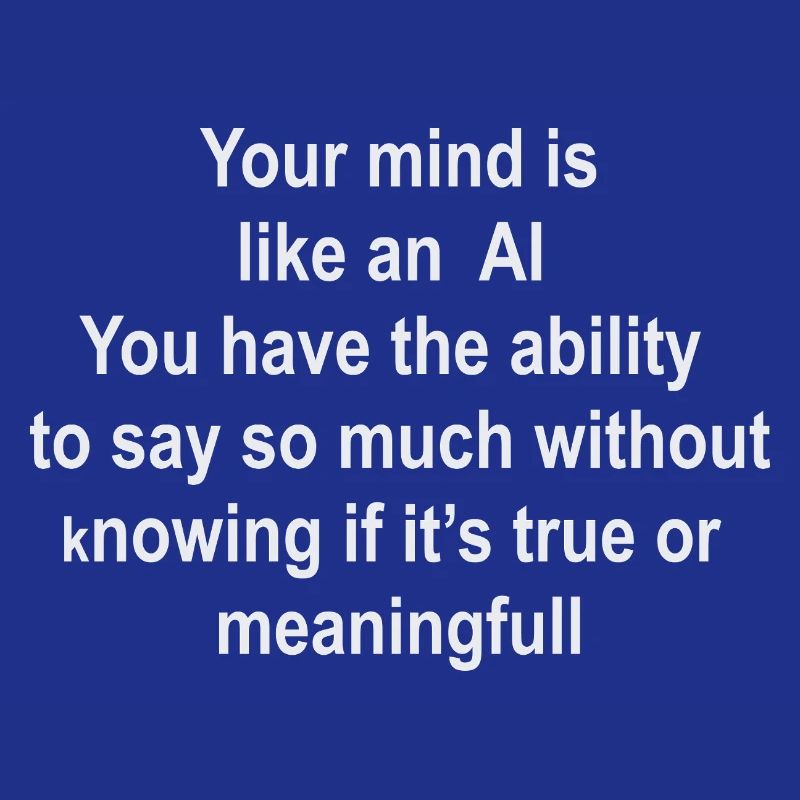 Brain as AI: Words without Value