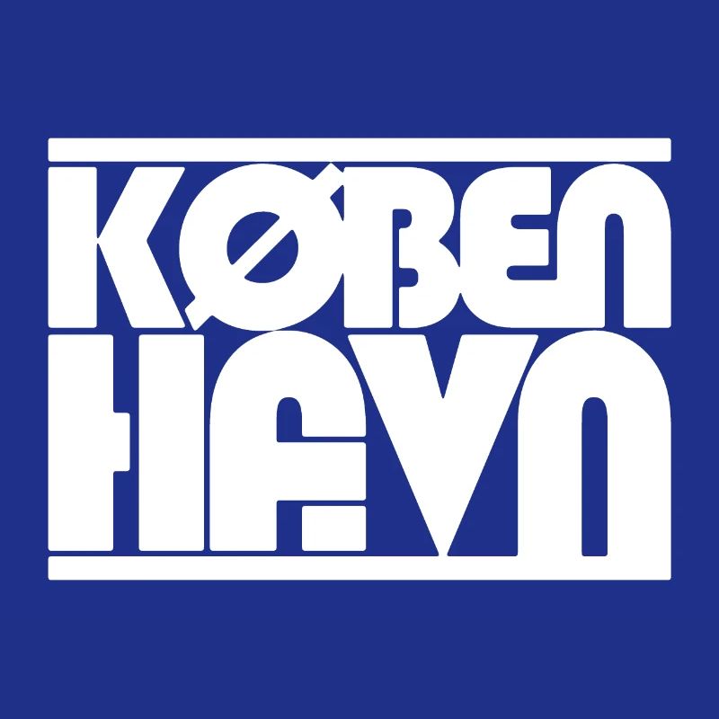 Conception du lettrage du Danmark de Copenhague