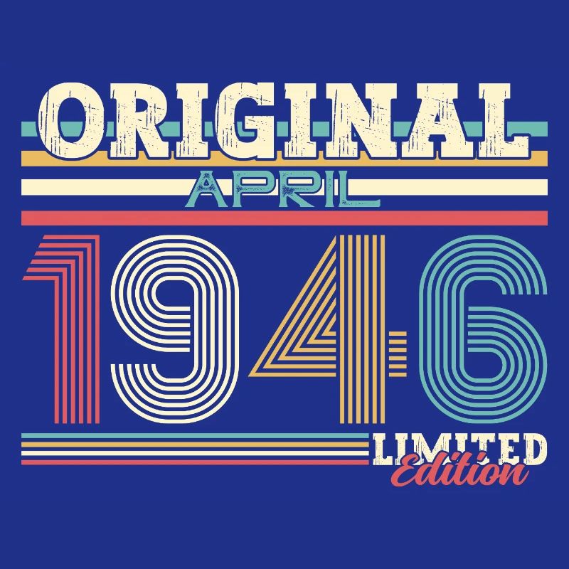 80e anniversaire Original Avril Né en 1946