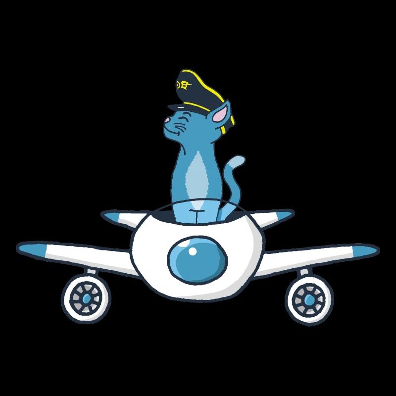 Chat pilote d'avion