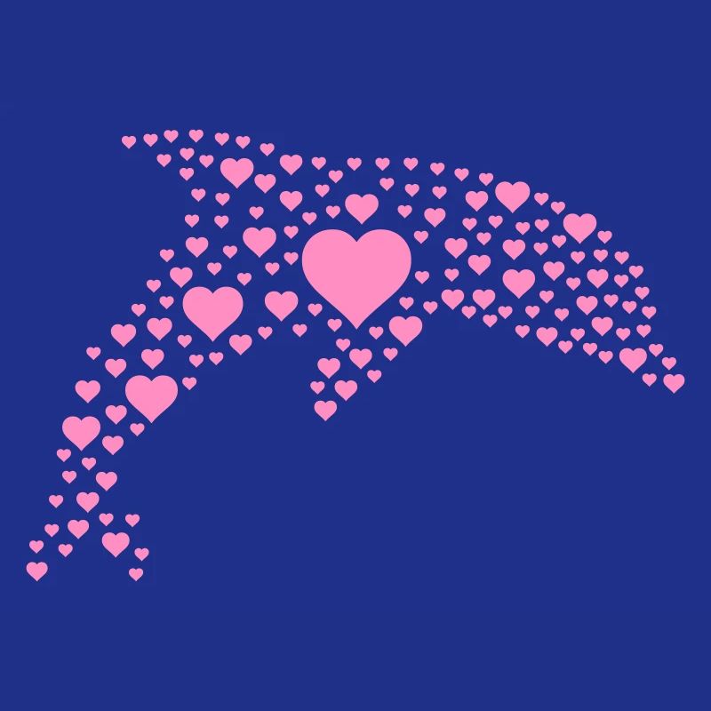 Dolphin with small hearts