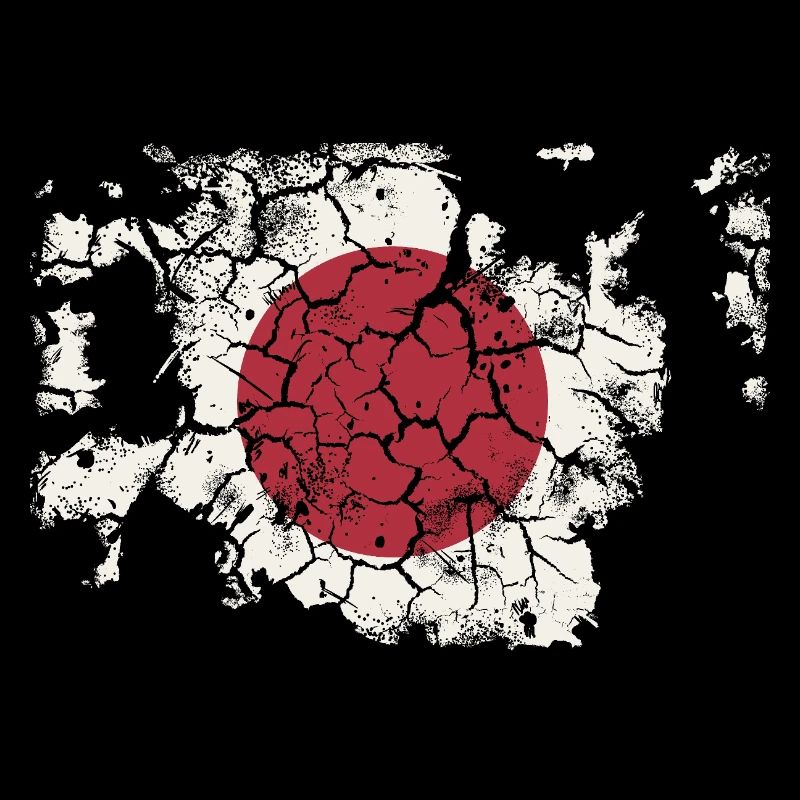 Drapeau japonais - Vintage