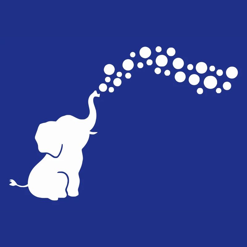 Playful Elephant Blowing Bubbles