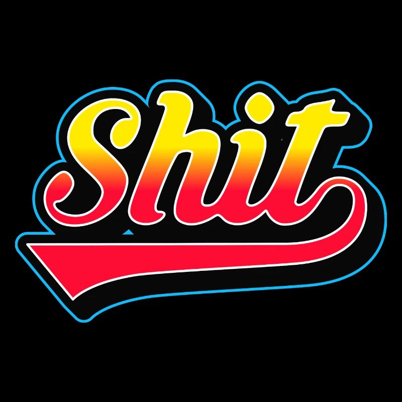 Scheiße Retro-Wortzeichen