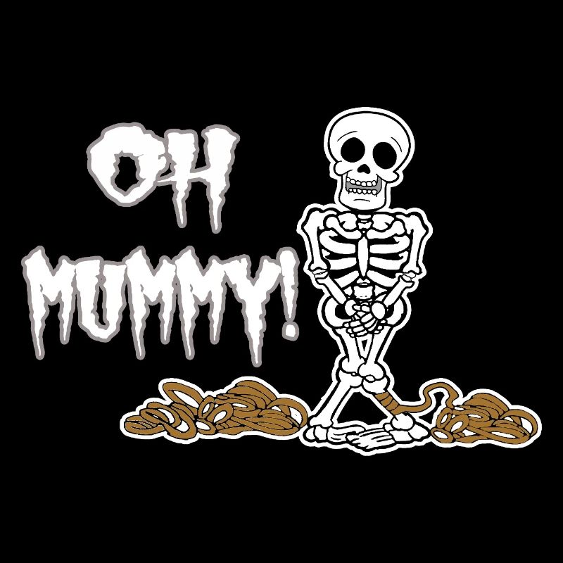 Oh Mummy! Funny Halloween Skeleton