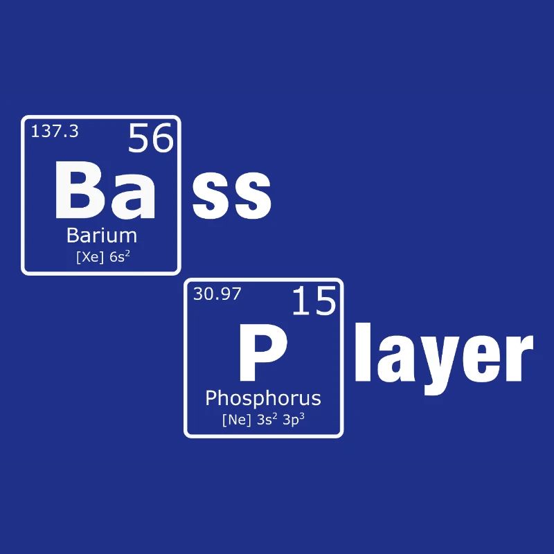 Bass Player PSE Periodensystem Elemente Nerd