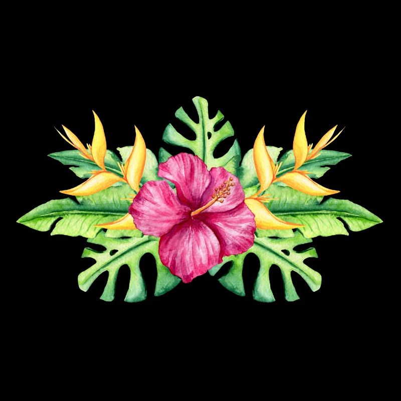 Floraison tropicale colorée