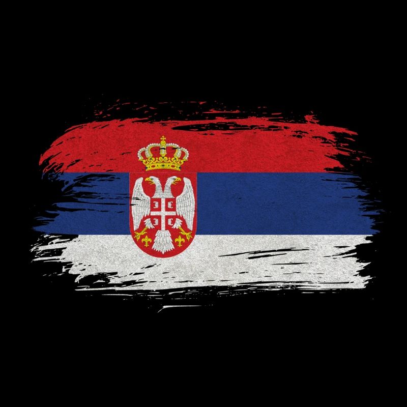 Drapeau vintage de la Serbie