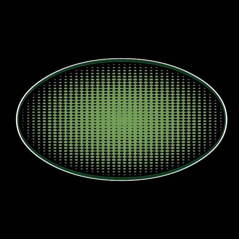 Oval green dots, with frame