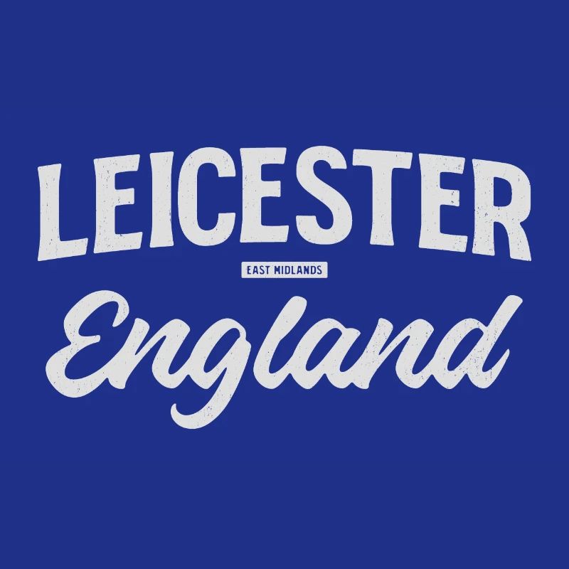 Leicester England Vintage Script