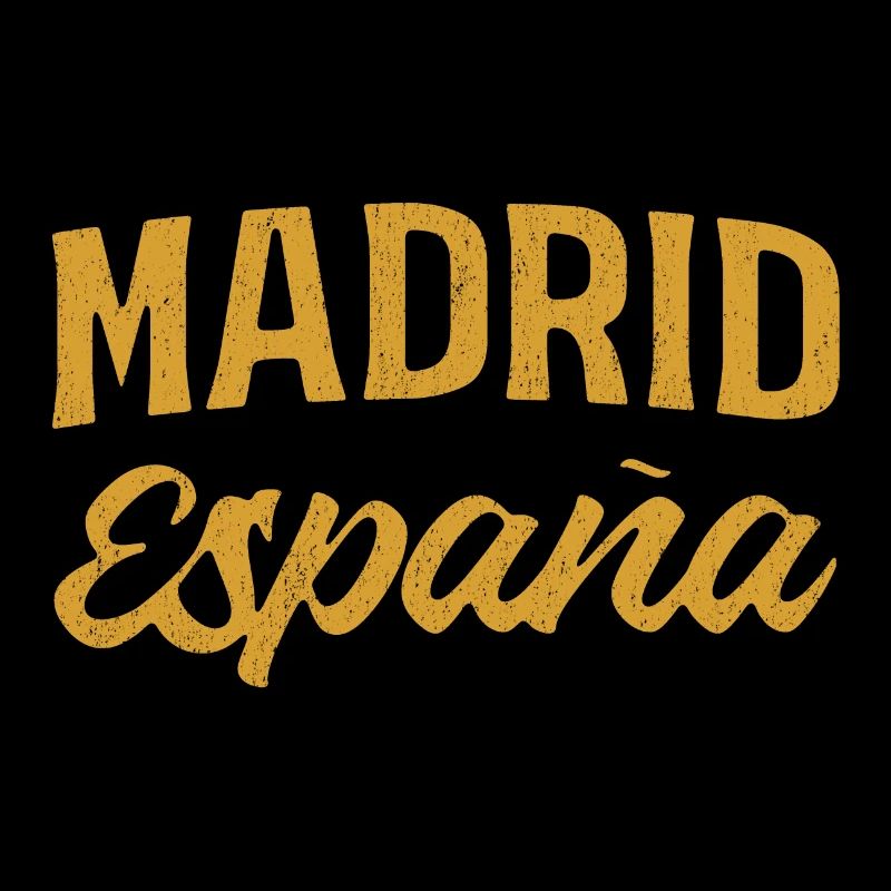 Madrid Spain Gold Font
