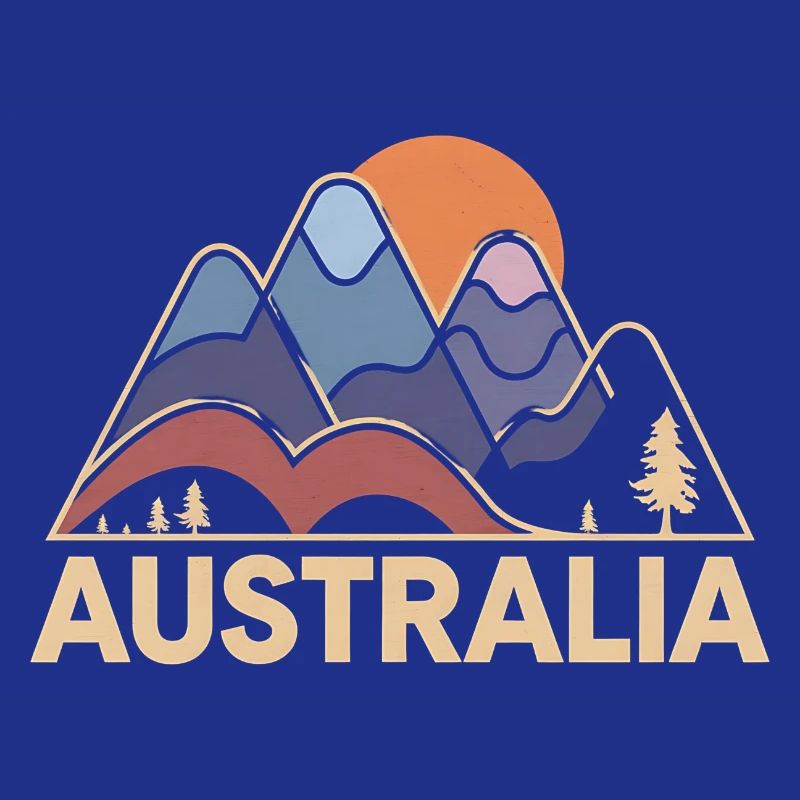 Australia Australia Abstract Mountains Gift
