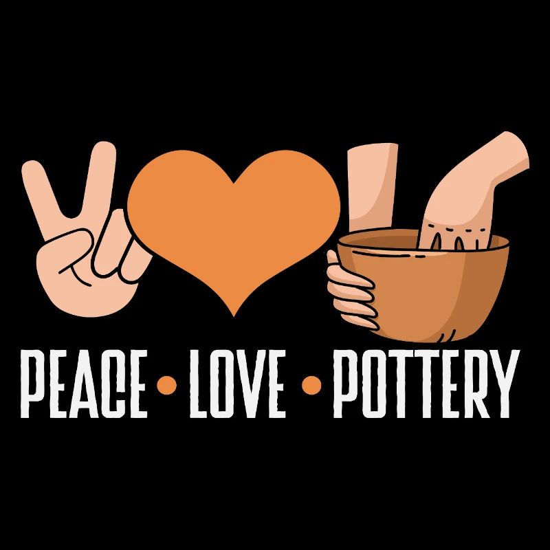 Peace Love Ceramic Art Fans