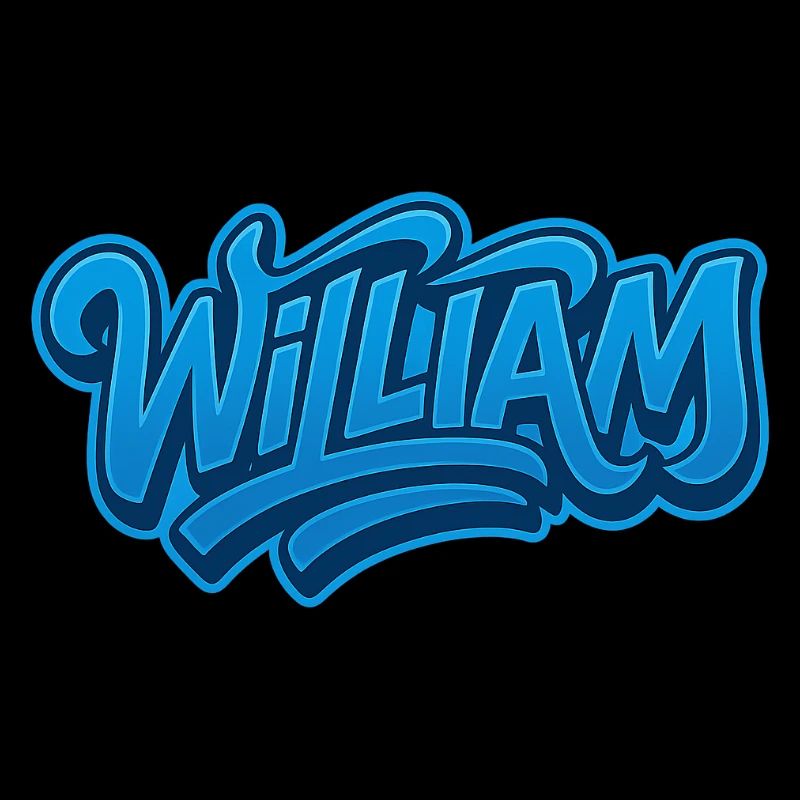 Graffiti WILLIAM Name Geschenk Ideal druckbar s