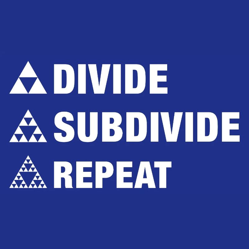triangle fractal geometry divide subdivide repeat