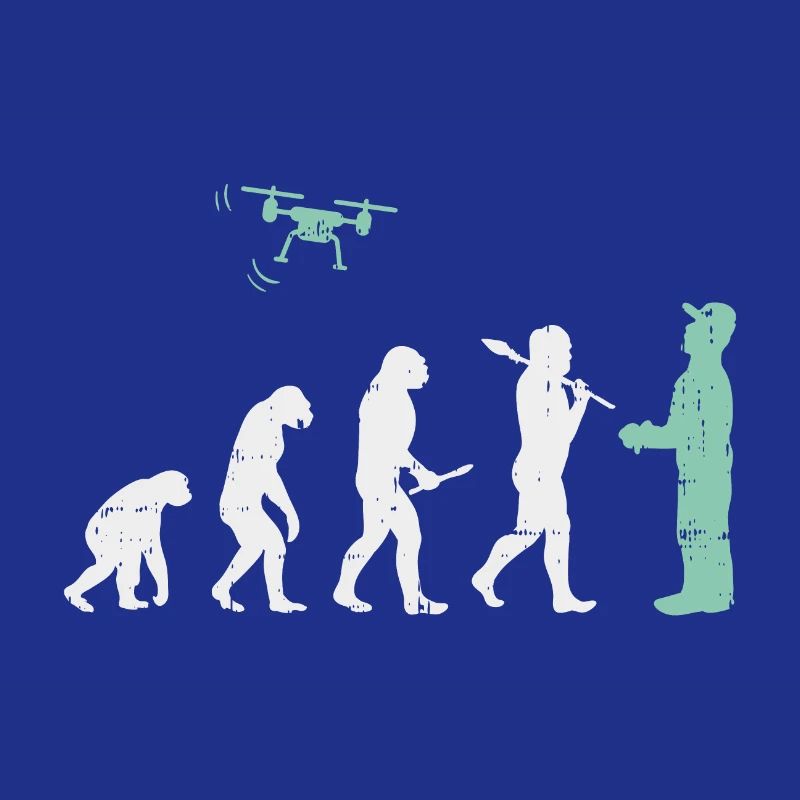 Evolution Drone T-Shirt I Modello Making I Regalo