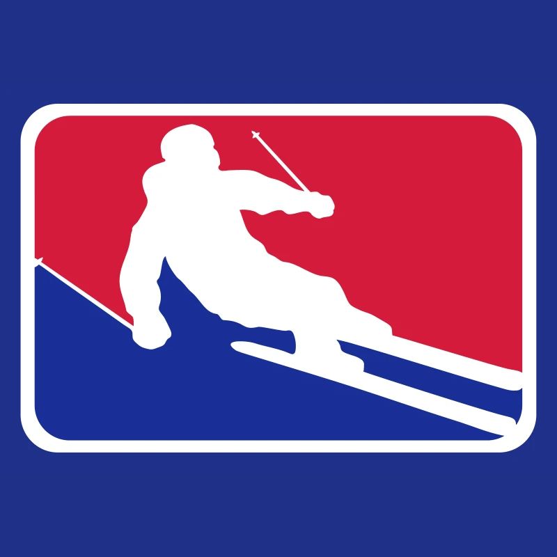 blue red button frame shield ski drive down