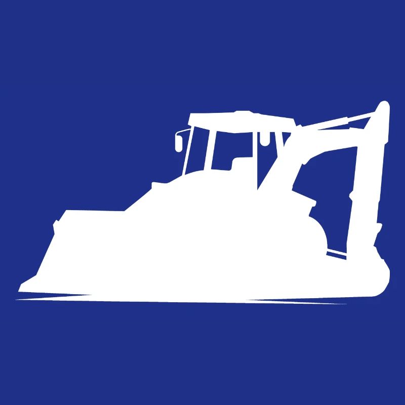 Excavator operator and construction equipment operator Silhouette –