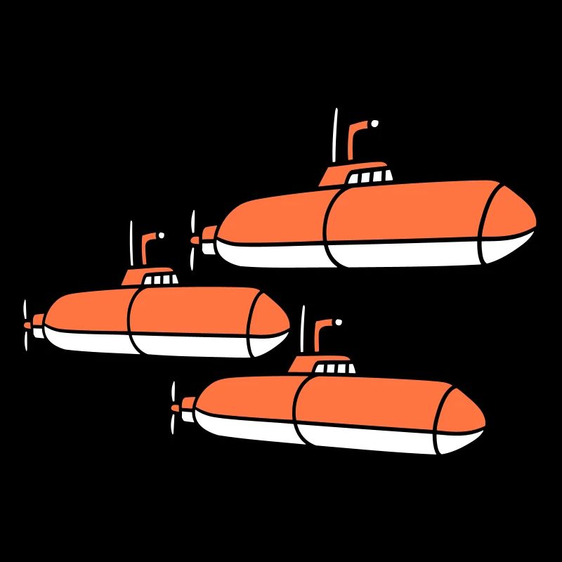 3 Submarines Fleet Three Squadrons Group Team Crew