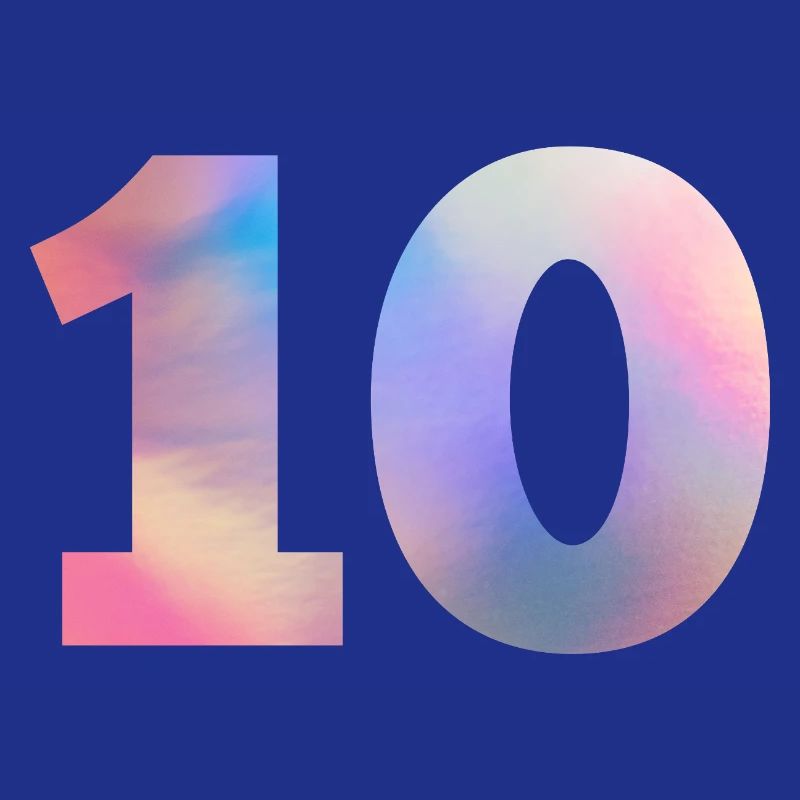 Numéro 10 coloré