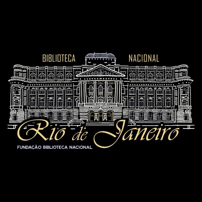 Rio de Janeiro, Brésil Bibliothèque de dessin à la main