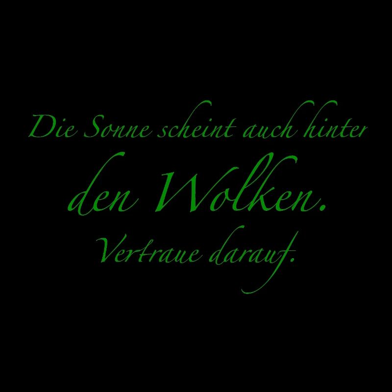 Sonnenlicht hinter Wolken Spruch