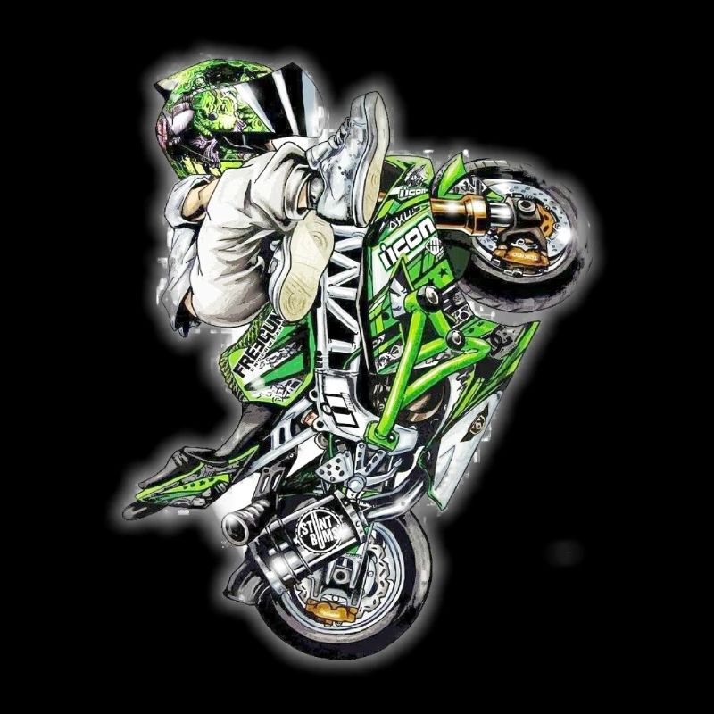 Stunt biker