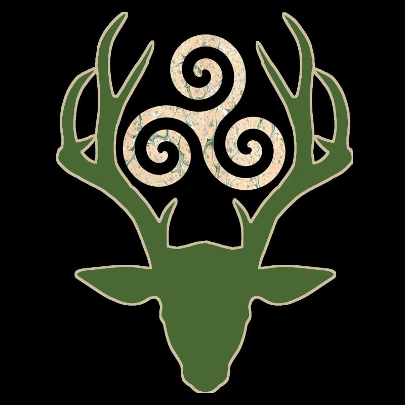 Celtic symbol 1 e 1 with deer