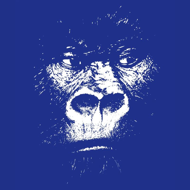 Expressionist Monkey Illustration, Gorilla