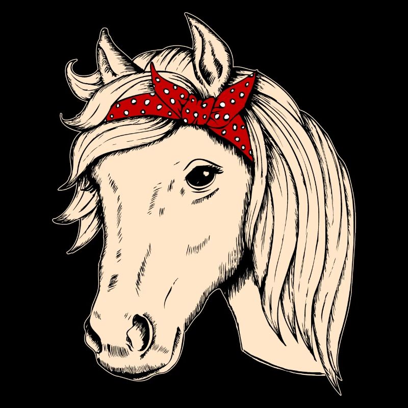 Tête de cheval avec chiffon cavalier cavalier cadeau cheval