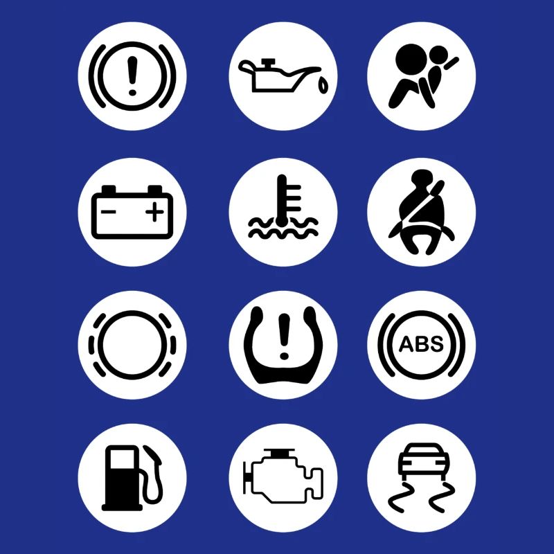 Indicator lights car circles pattern