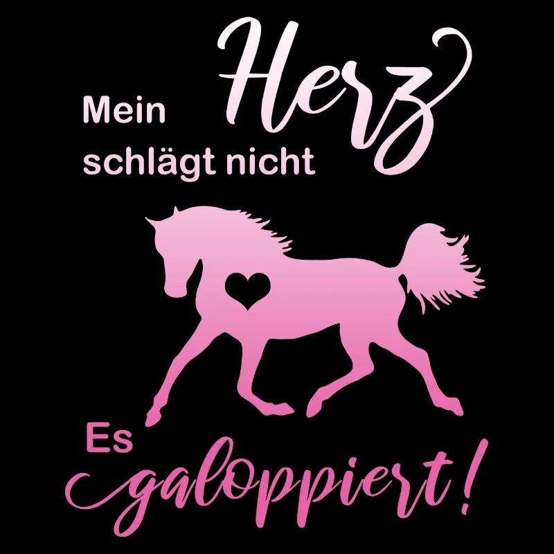 Pferdefan Herz Pferde Reiterin Mädchen Geschenk