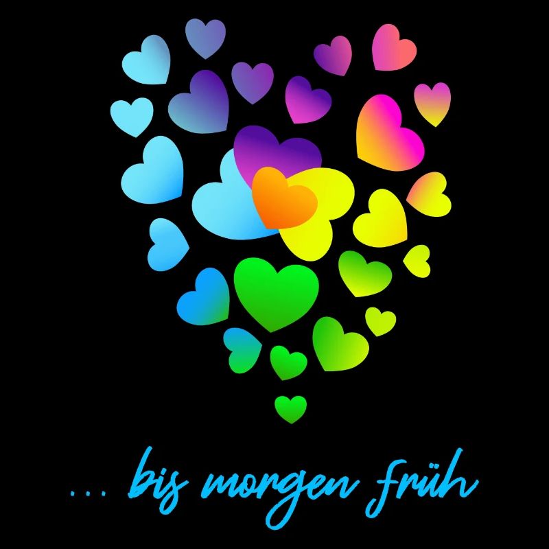 Grappes de cœurs colorés