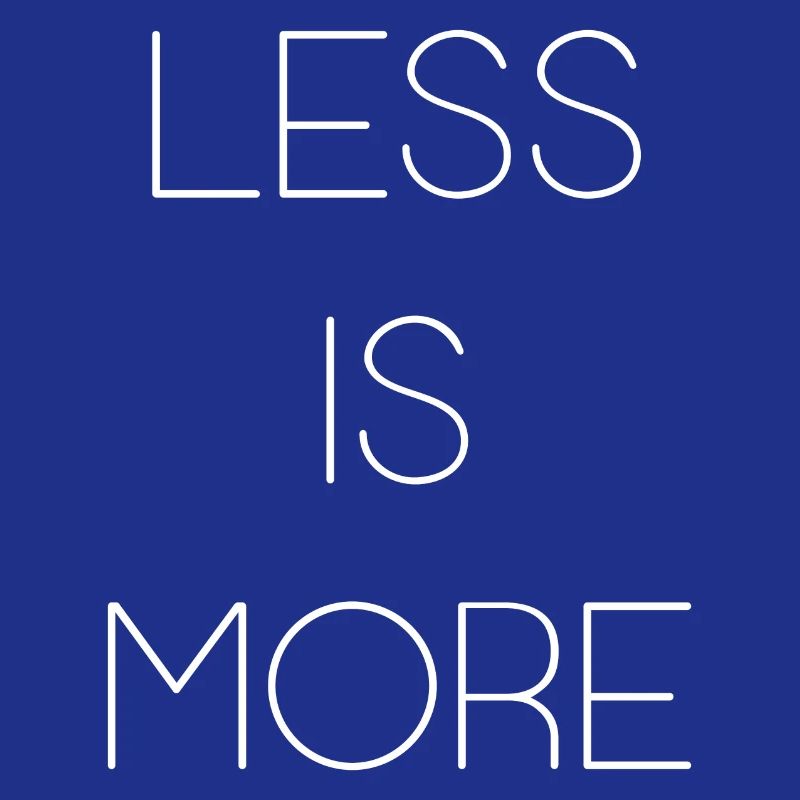 Moins, c’est plus