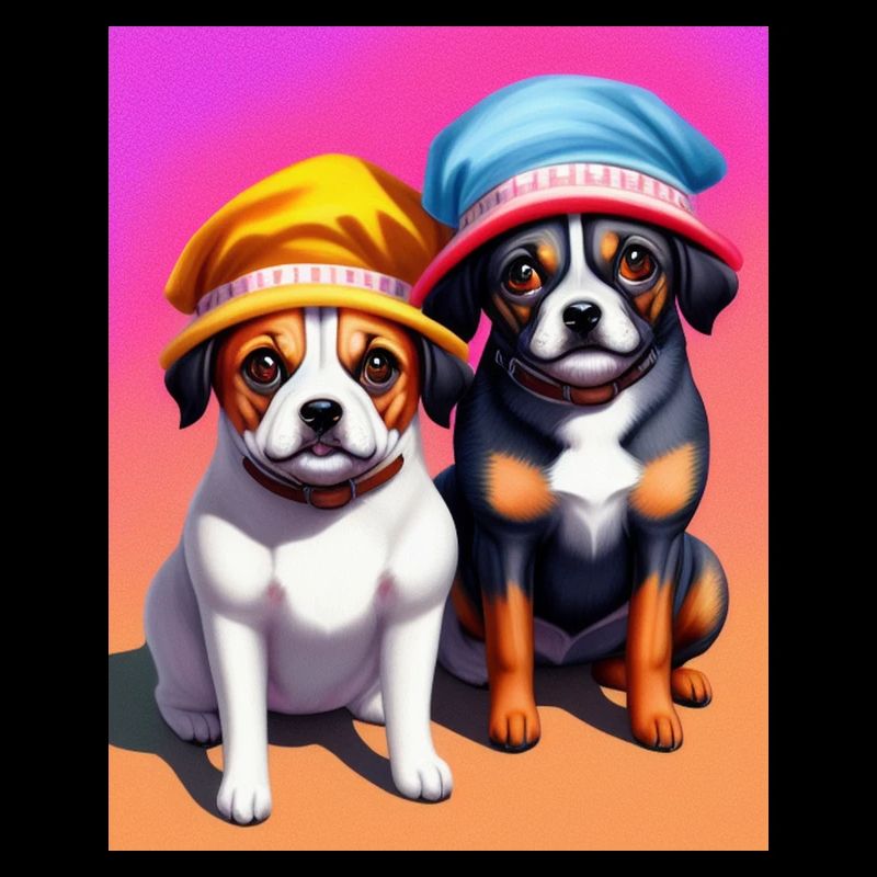 mignon petit chien mignon avec chapeau