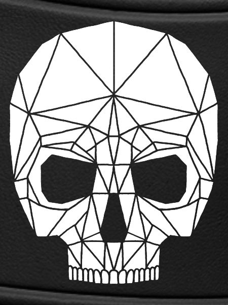 White robotic skull