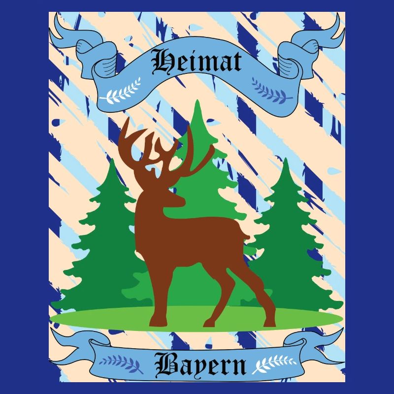 Maison de Bavière Cerfs dans la forêt