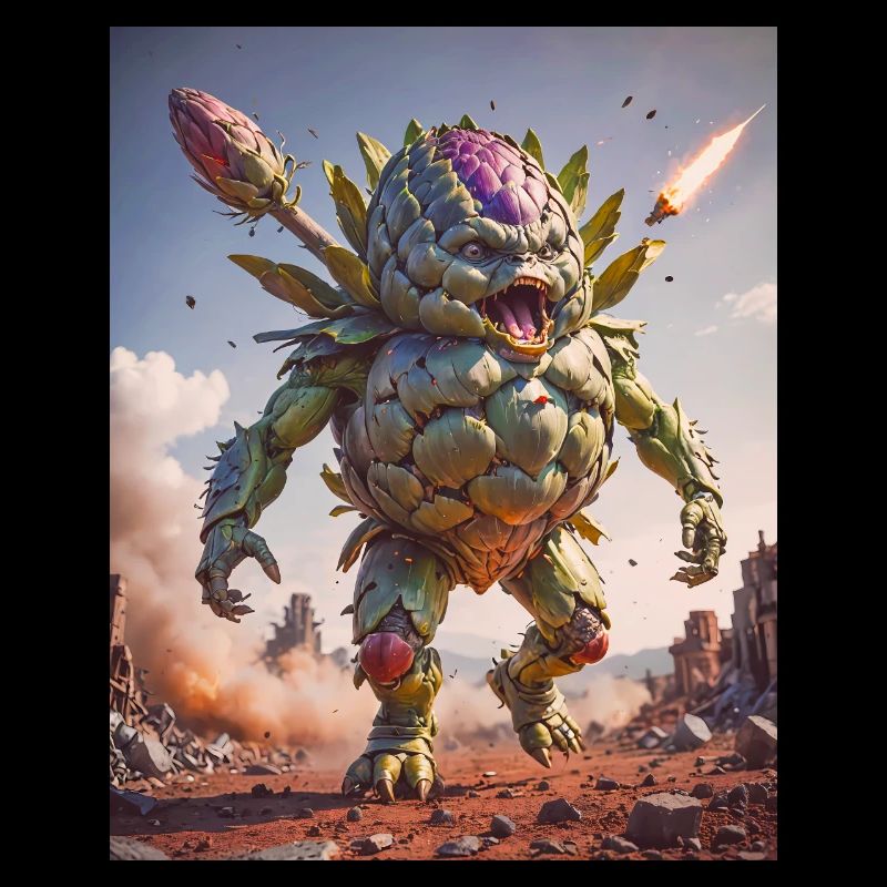Gemüse Untergang Apocalypse Monster transformat