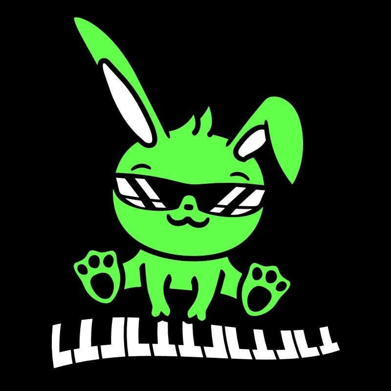Easter Bunny Rabbit Cute Piano Keyboard Playing