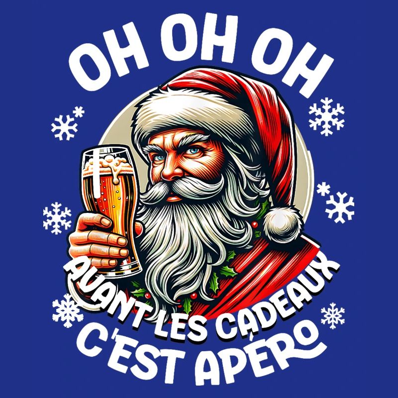 Vor den Geschenken heißt es Aperitif Weihnachtsmann Weihnachtsmann
