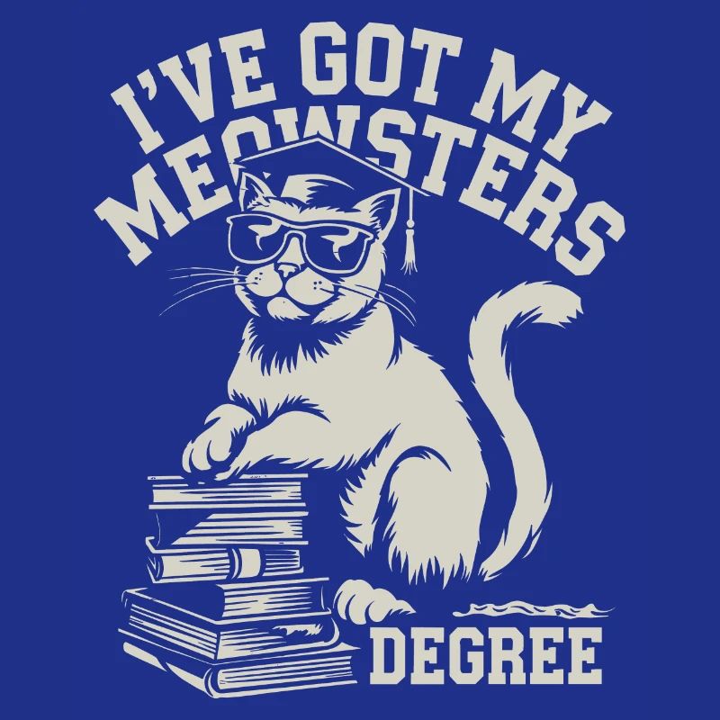 Funny cat design for students