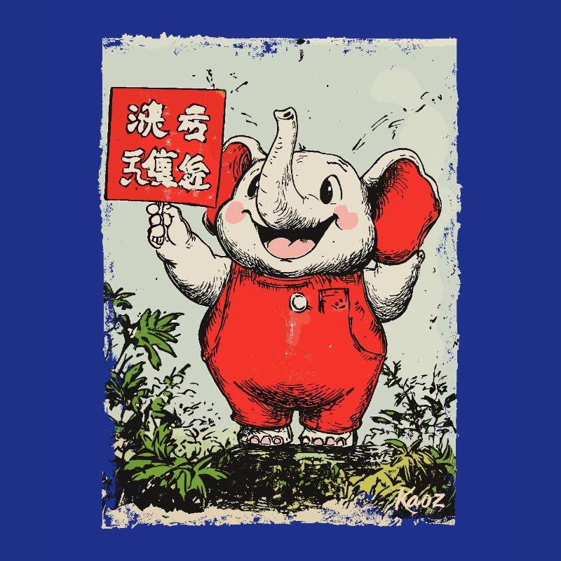 Petit éléphant joyeux