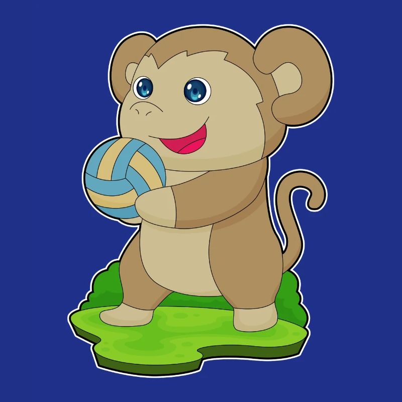Monkey Volleyball Player Volleyball