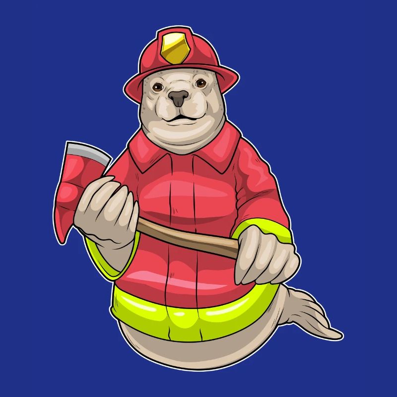 Seal Firefighter Axe Fire Brigade