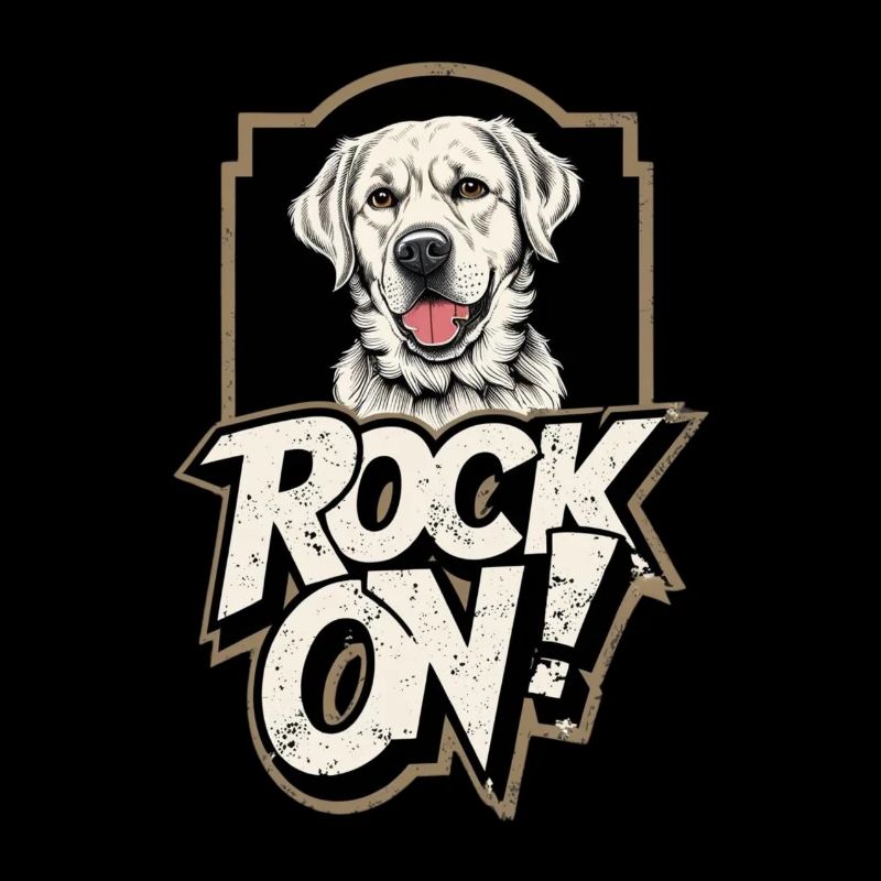 Chien Labrador Retriever - Rock on