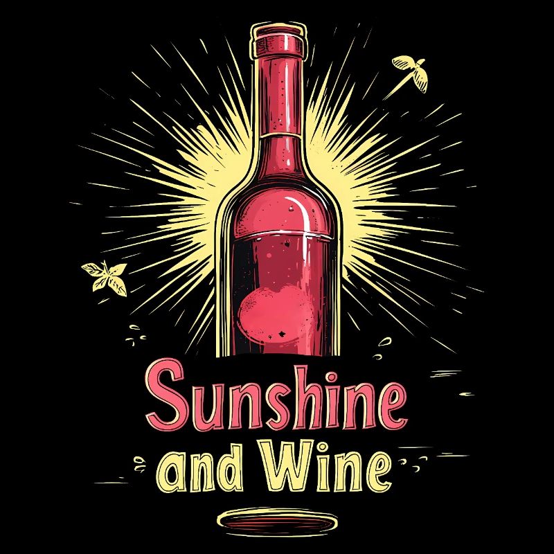 Soleil et vin Drôle Vin Alcool Été