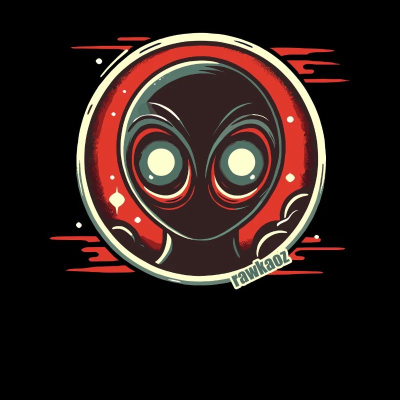 Mysterious alien with shining eyes